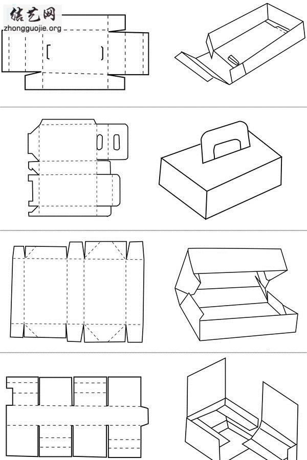 自制糖果盒图纸大全 手工纸盒收纳盒制作图解╭纸的折法