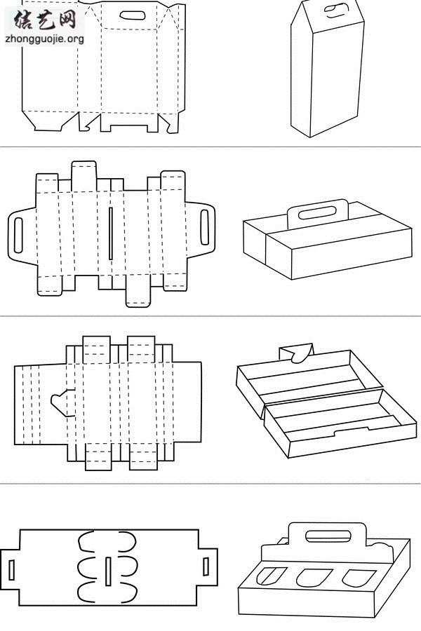 自制糖果盒图纸大全 手工纸盒收纳盒制作图解╭纸的折法