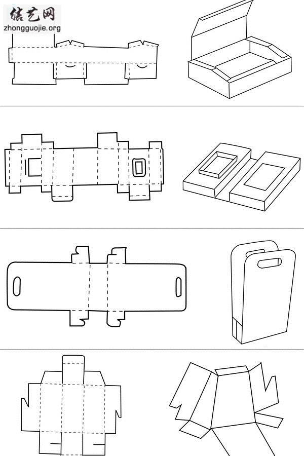 自制糖果盒图纸大全 手工纸盒收纳盒制作图解╭纸的折法