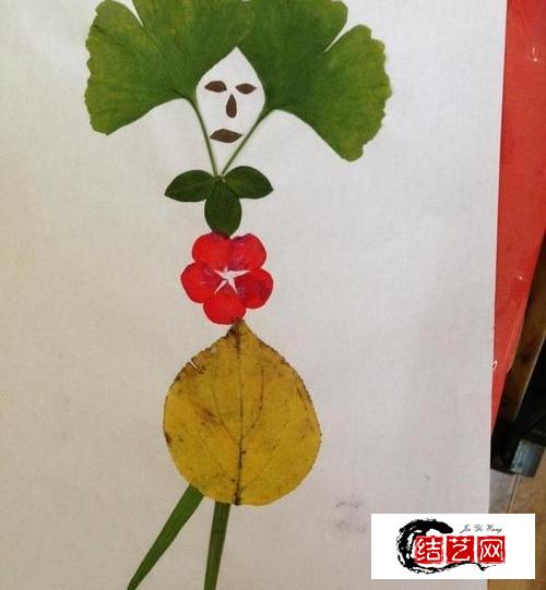 简单儿童手工制作大全贴画教程,一起学习幼儿园小班贴树叶手工制作